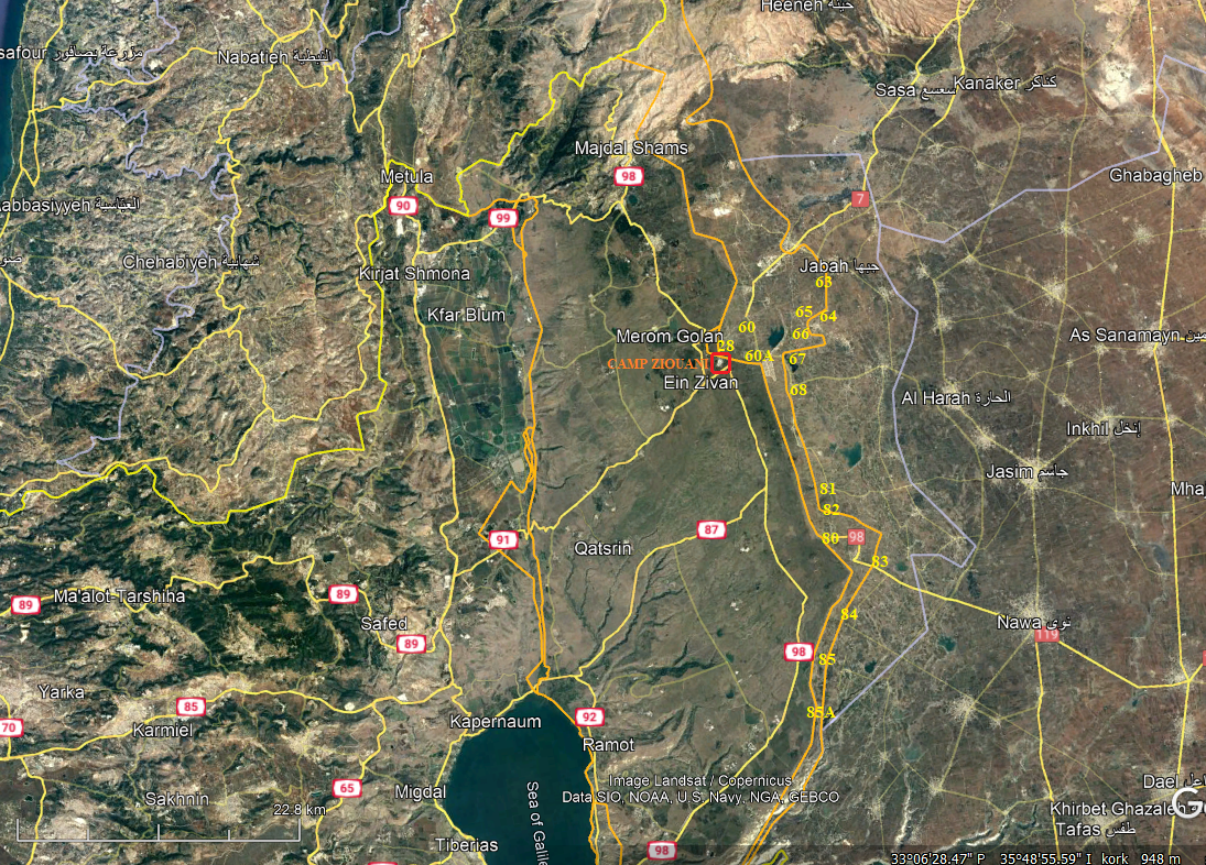 Golan Heights, Camp Ziouani