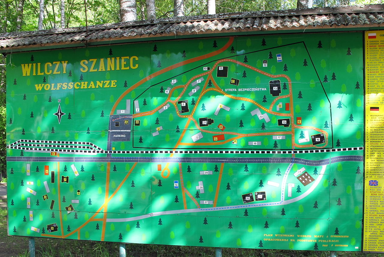 Wolffshanzen opaskartta
