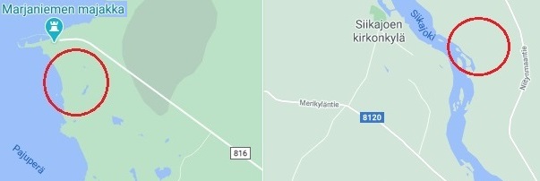 Kontiorallien pari leirialuetta kartalla