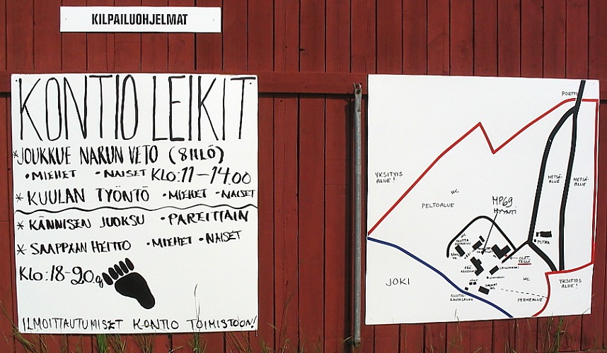 Kontiorallin kilpailut ja kartta